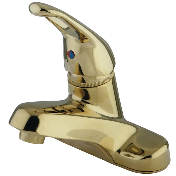 4" Centerset Bathroom Faucet, Polished Brass